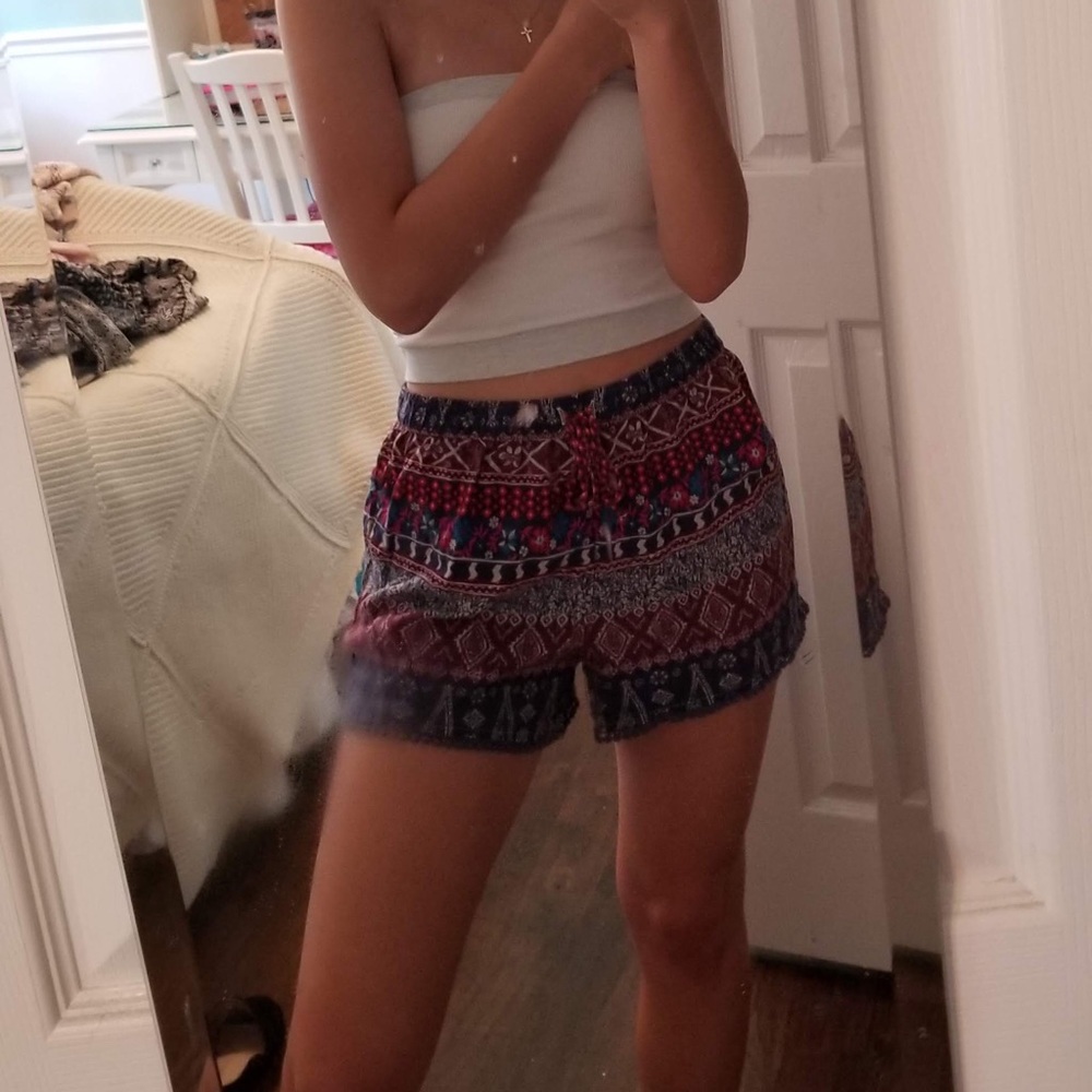 -printed cotton shorts